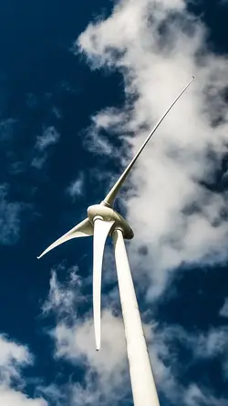 Blue sky wind turbines iphone 6 wallpaper.webp