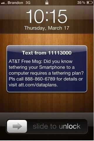 AT&T tethering